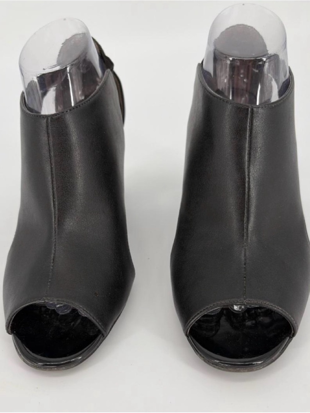 Life Stride Black Peep-Toe Ankle Booties
